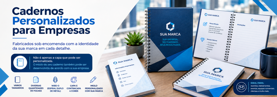 Cadernos Personalizados para Empresas: Produção Gráfica Sob Encomenda