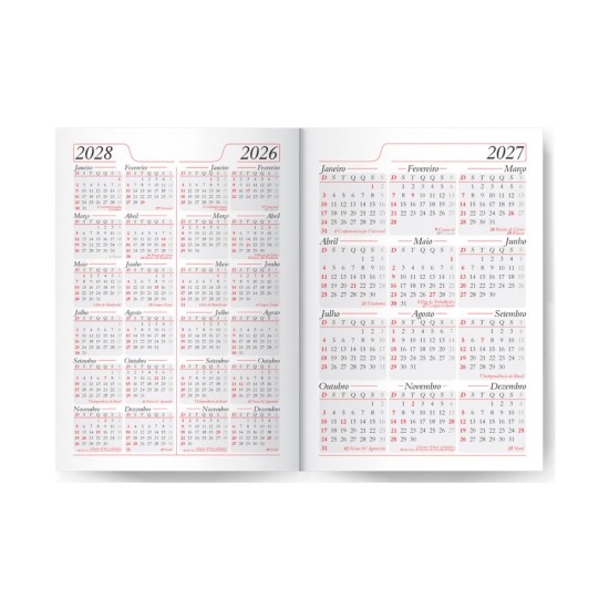 Agenda Diária 2027 Metalizada S 14,5x20cm Personalizada