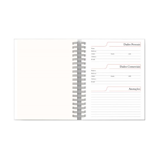Agenda Diária 2027 Wire-o S 16x20cm Personalizada