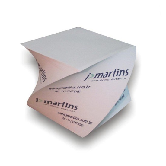 Bloco de Anotação Meia Curva 9x9x7,5cm Personalizado