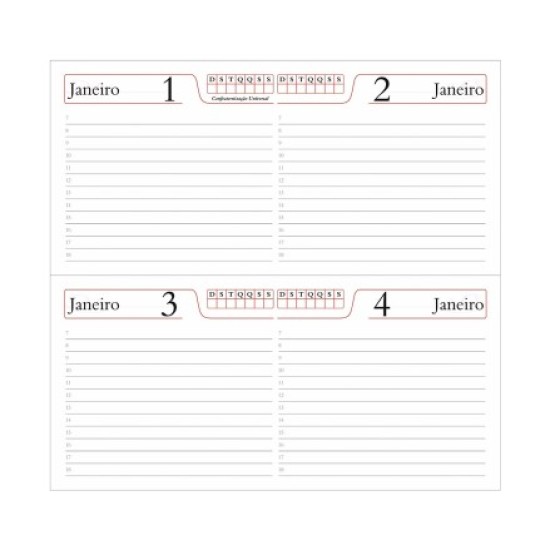 Agenda de Bolso Permanente 8,5x16,5cm Promocional