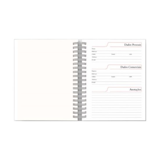 Agenda Diária 2027 Wire-o Premium Faixa Personalizada