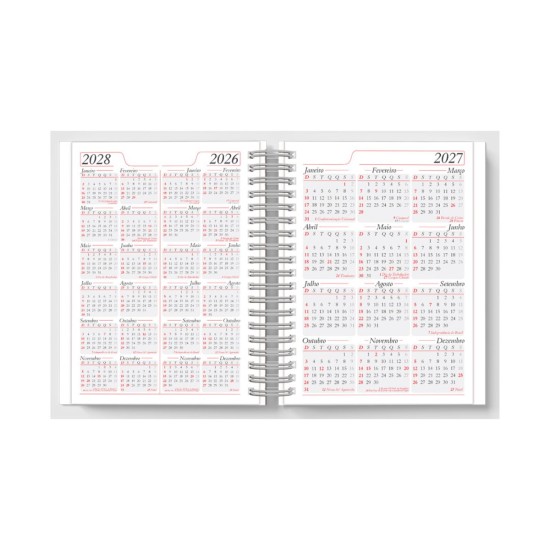 Agenda Diária 2027 Wire-o Premium Faixa Personalizada