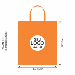 Sacola Plástica Alça Fita Personalizada 23x30cm x 0,12