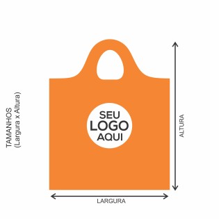 Sacola Plástica Alça Napoleão Personalizada 30x40cm x 0,07