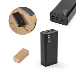 Bateria Portátil em ABS 100% Reciclado (30.000 mAh) Gurdon Promocional 97170