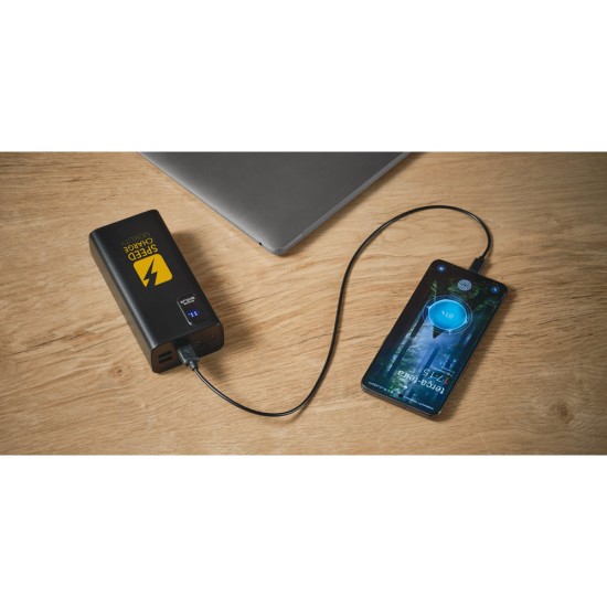 Bateria Portátil em ABS 100% Reciclado (30.000 mAh) Gurdon Promocional 97170