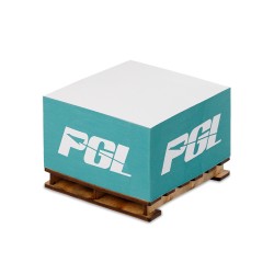 Bloco de Anotação com Pallet de Madeira 9x9x5cm Personalizado