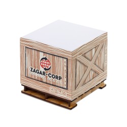 Bloco de Anotação com Pallet Logística 9x9x7,5cm Personalizado