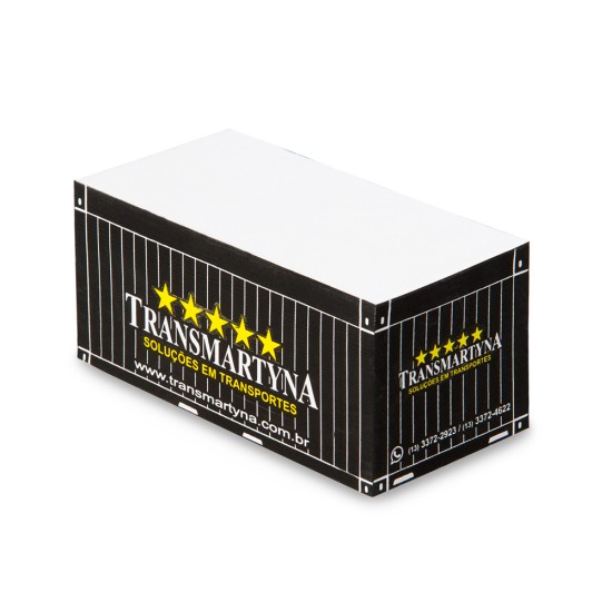 Bloco de Anotação Container 12x6x5,5cm Personalizado