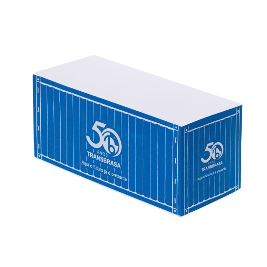 Bloco de Anotação Container Grande 14,5x6x6,5cm Personalizado