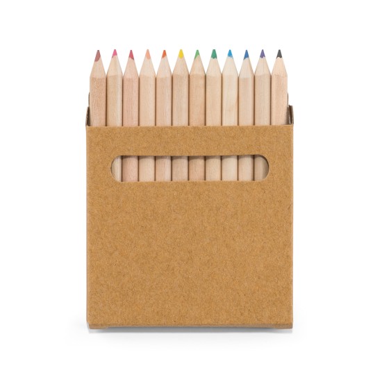 Caixa 12 Mini Lápis de Cor Coloured Personalizada 51747