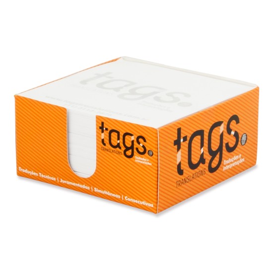 Caixa para Bloco de Anotações 9x9x4,5cm Personalizada  