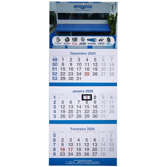 Calendário de Parede Logística e Comércio Exterior Personalizado