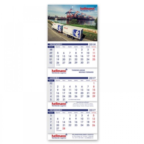 Calendário de Parede Logística e Comércio Exterior Personalizado