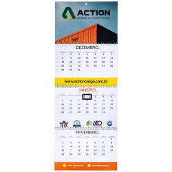 Calendário de Parede Wire-O para Logística Personalizado