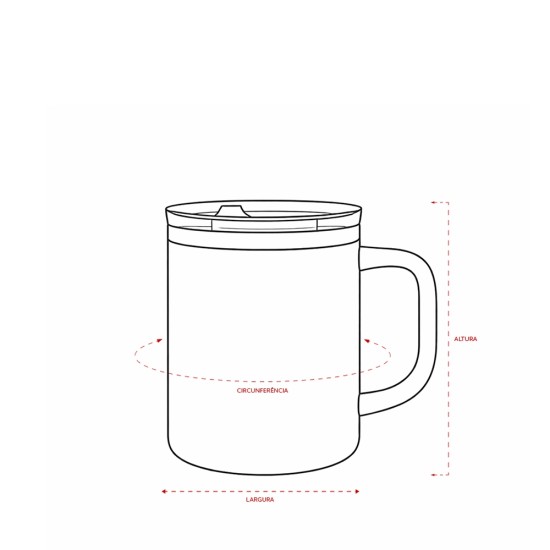 Caneca Parede Dupla 450ml Personalizada 09198