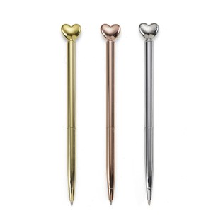 Caneta de Metal Coração Personalizada 14553