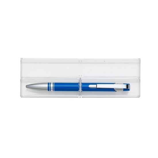Caneta Semimetal com Tubo Personalizada 12653
