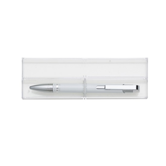 Caneta Semimetal com Tubo Personalizada 12653