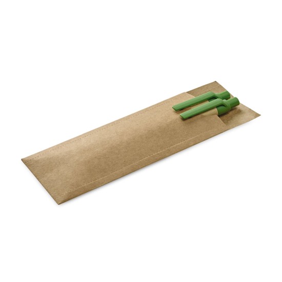 Conjunto Esferográfica e Lapiseira Leaf Personalizada 91846