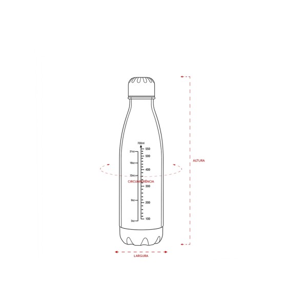 Garrafa Plástica 750ml Personalizada 17012A