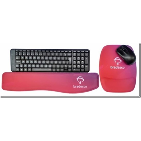 Kit Apoio de Teclado e Mouse Pad Ergonômico Personalizados