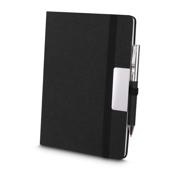 Kit Escritório A5 Capa RPET e Caneta Metálica Personalizado CAD155