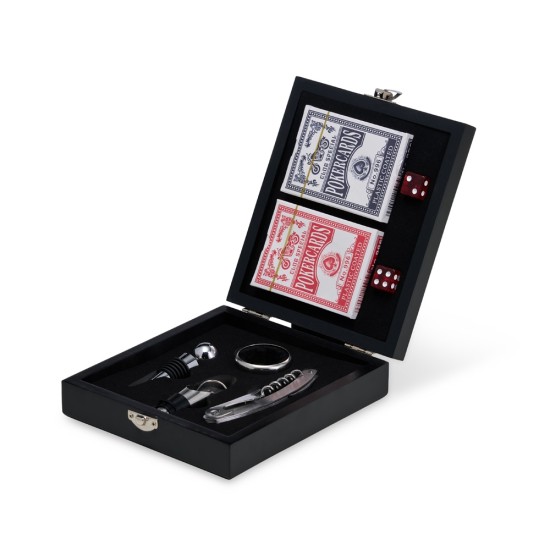 Kit Vinho com Jogo de Baralho Personalizado 08128