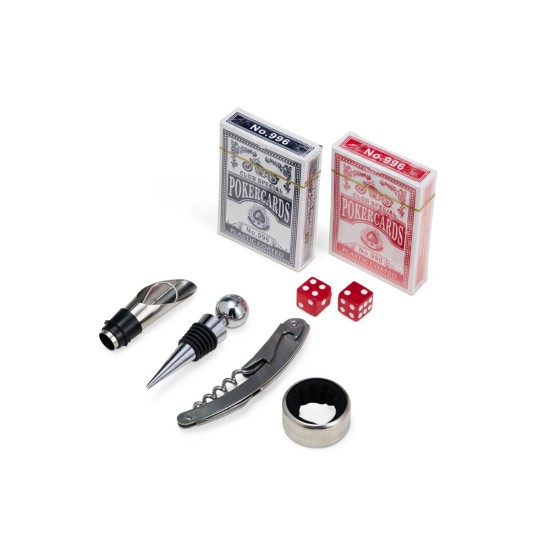 Kit Vinho com Jogo de Baralho Personalizado 08128