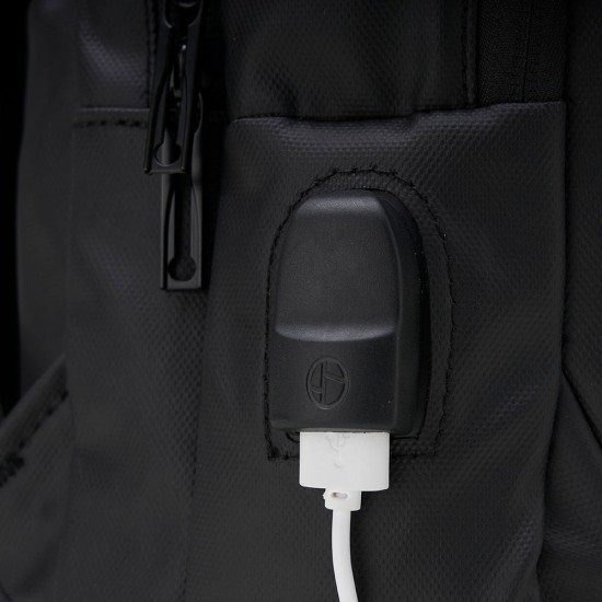 Mochila Couro Sintético USB 17 Litros Promocional 01901B