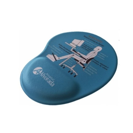 Mouse Pad Ergonômico em Tecido 20x23cm Personalizado 