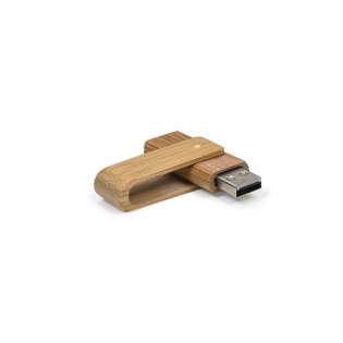 Pen Drive Giratório Bambu Personalizado 034