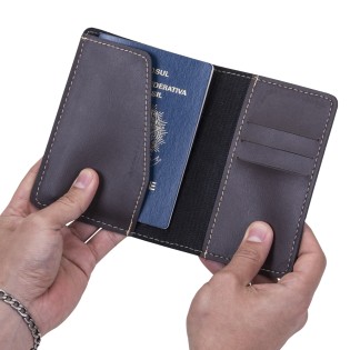 Porta-Passaporte Bidins Couro Sintético Personalizado 13123B