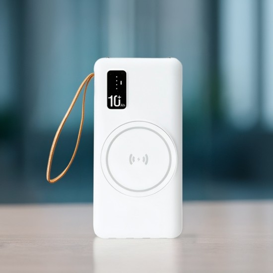 Power Bank 10.000mAh com Carregamento Indução ou Cabo Personalizado 09145