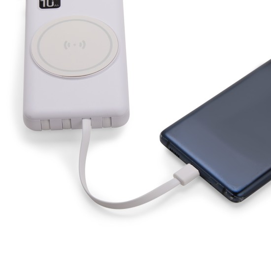 Power Bank 10.000mAh com Carregamento Indução ou Cabo Personalizado 09145