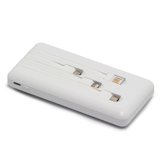 Power Bank 10.000mAh com Lanterna e Multissaídas Promocional 08009
