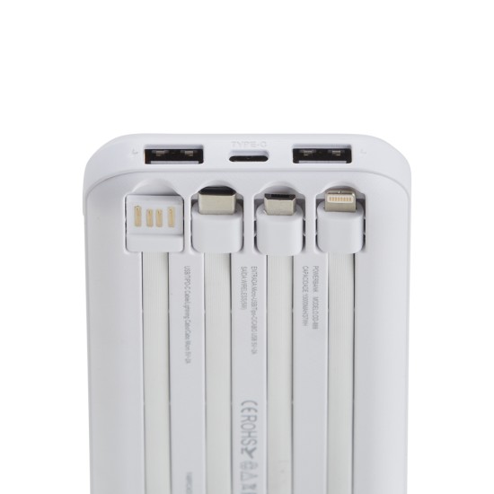 Power Bank 10.000mAh Indução/Cabo Personalizado 06052
