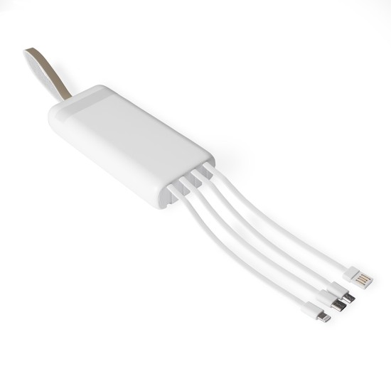 Power Bank 20.000mAh com Lanterna e Multissaídas Personalizado 09001