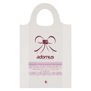 Sacola Plástica Alça Mini Tiracolo Personalizada 30x50cm x 0,10