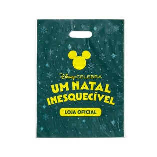 Sacola Plástica Alça Vazada 45x35cm Personalizada Natal
