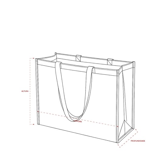 Sacola PP Metalizada 36x43x18cm Personalizada 09244