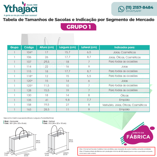 528 - Sacola de Papel Offset Personalizada de 34x48x15cm