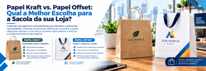 Papel Kraft vs. Papel Offset: Qual a Melhor Escolha para a Sacola da sua Loja?