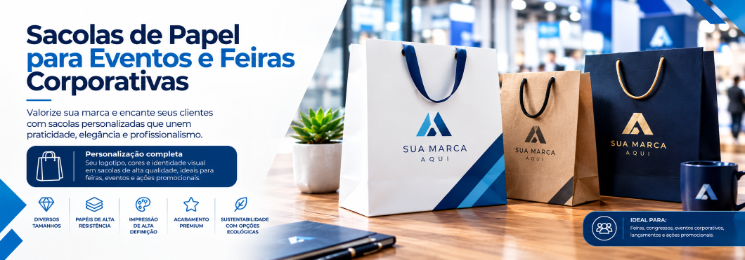 Sacolas de Papel para Eventos e Feiras Corporativas